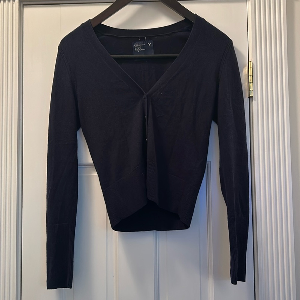 American Eagle Navy Blue Cardigan Size Small